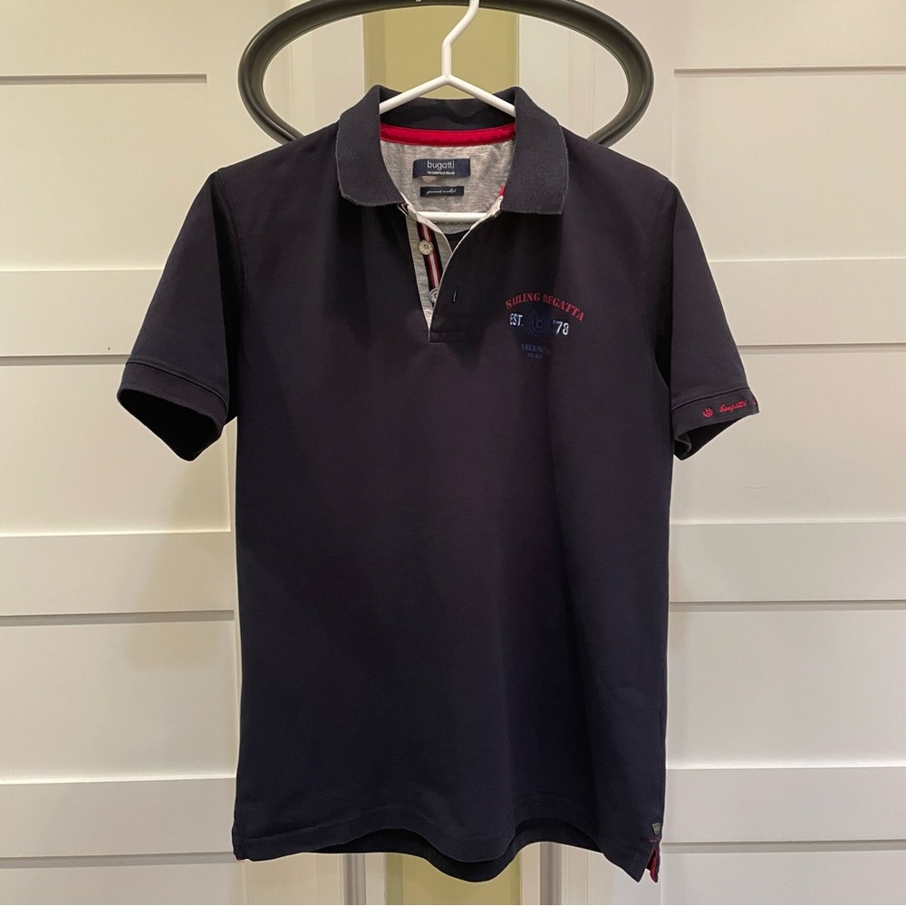 Navy Blue Men's Polo Shirt by Bugatti